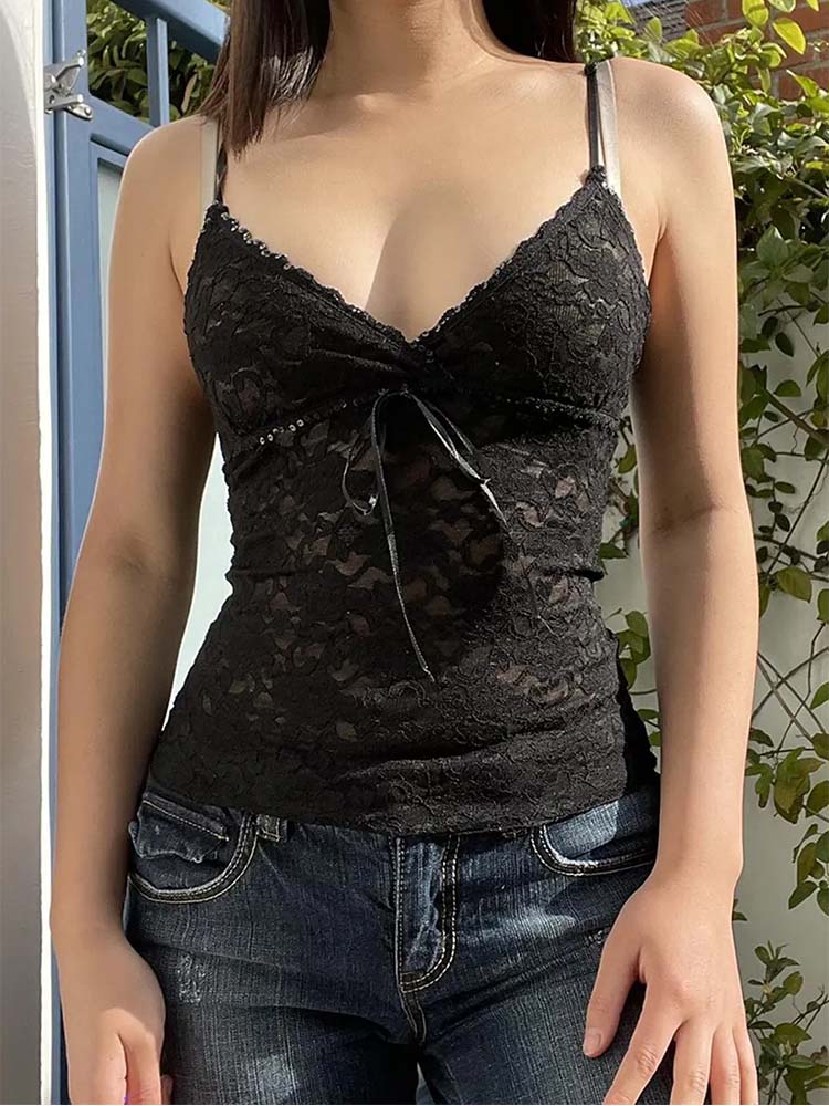 Débardeurs courts en dentelle  - Cami Top Lace avis et prix