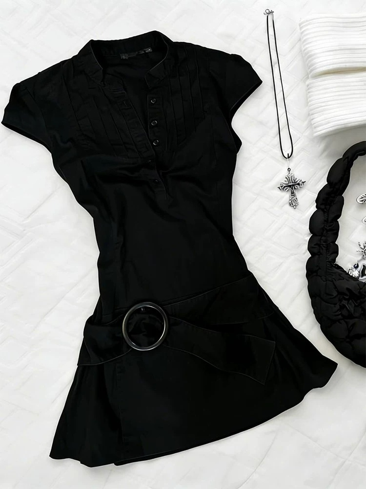 Robe de soirée noire style vin - Corset Waist Cinch avis et prix