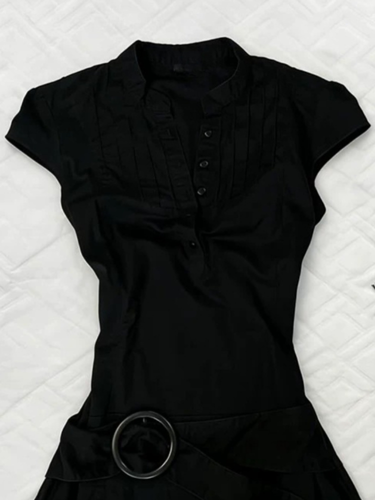 Robe de soirée noire style vin - Corset Waist Cinch avis et prix