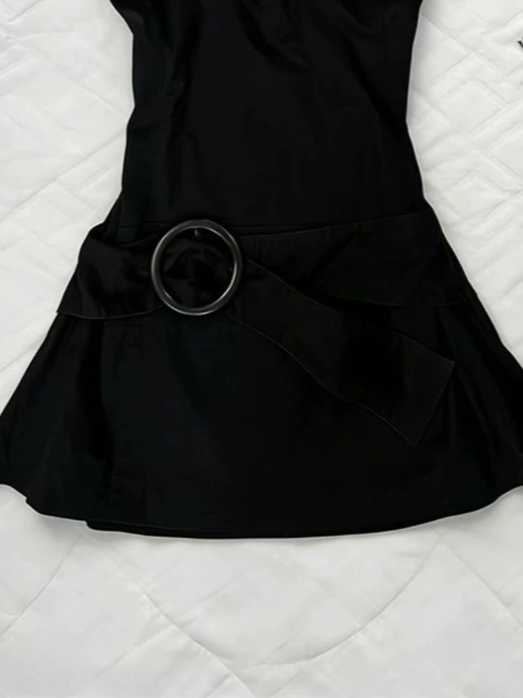 Robe de soirée noire style vin - Corset Waist Cinch avis et prix